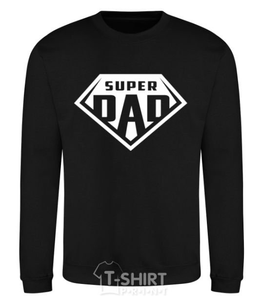 Sweatshirt Super dad white black фото