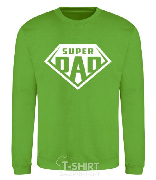 Sweatshirt Super dad white orchid-green фото