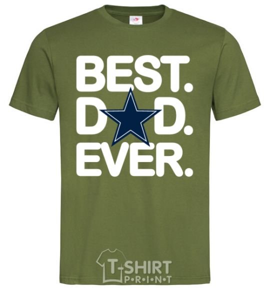 Men's T-Shirt Best dad ever star millennial-khaki фото