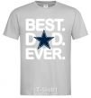 Men's T-Shirt Best dad ever star grey фото