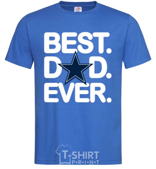 Men's T-Shirt Best dad ever star royal-blue фото