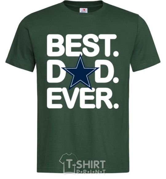 Men's T-Shirt Best dad ever star bottle-green фото