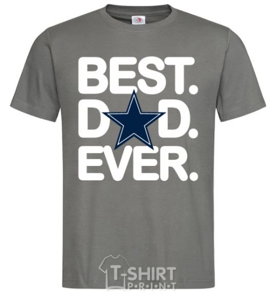 Men's T-Shirt Best dad ever star dark-grey фото