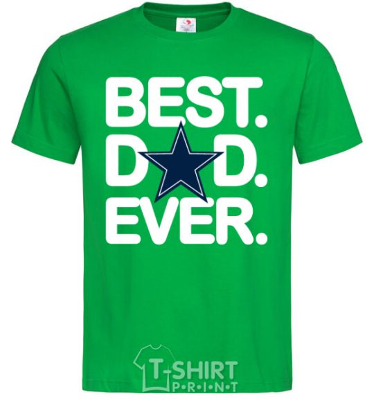 Men's T-Shirt Best dad ever star kelly-green фото