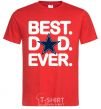 Men's T-Shirt Best dad ever star red фото