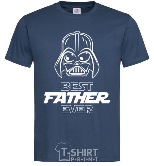 Men's T-Shirt Best father ever Darth navy-blue фото