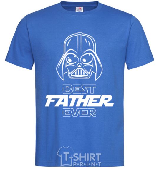 Men's T-Shirt Best father ever Darth royal-blue фото