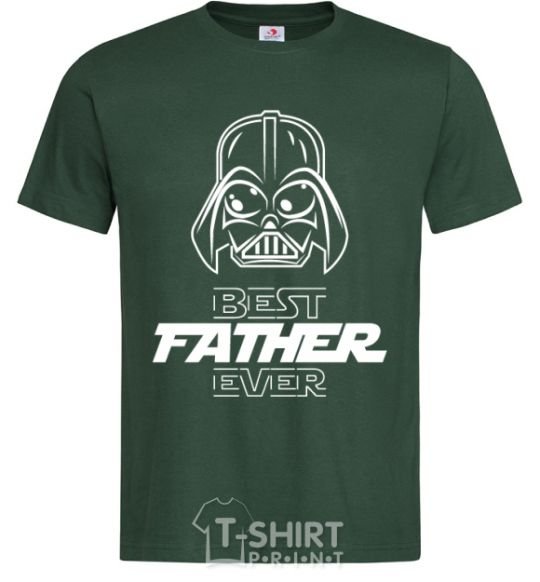 Men's T-Shirt Best father ever Darth bottle-green фото