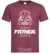 Men's T-Shirt Best father ever Darth burgundy фото