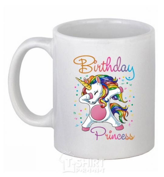 Ceramic mug Birthday princess White фото