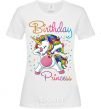 Женская футболка Birthday princess Белый фото