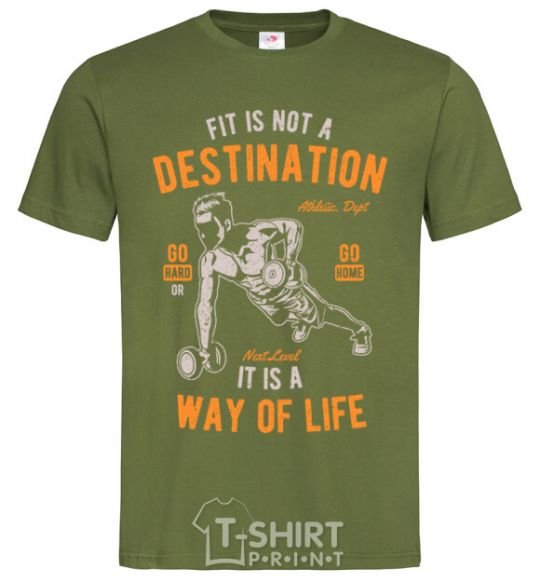 Men's T-Shirt Fit Is Not A Destination millennial-khaki фото