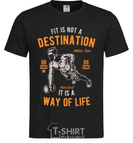 Men's T-Shirt Fit Is Not A Destination black фото