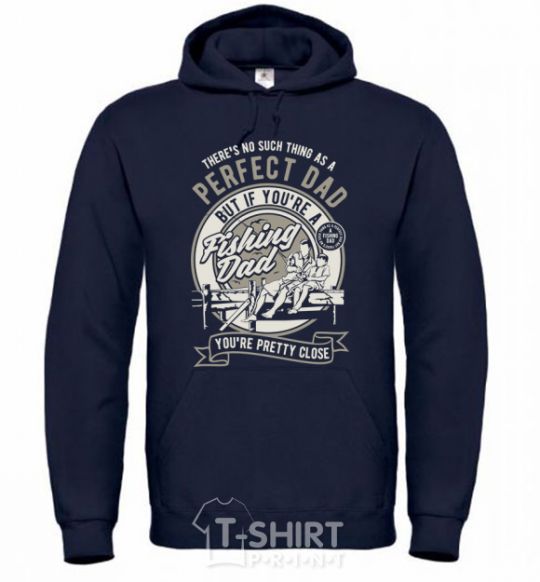 Men`s hoodie Fishing Dad navy-blue фото