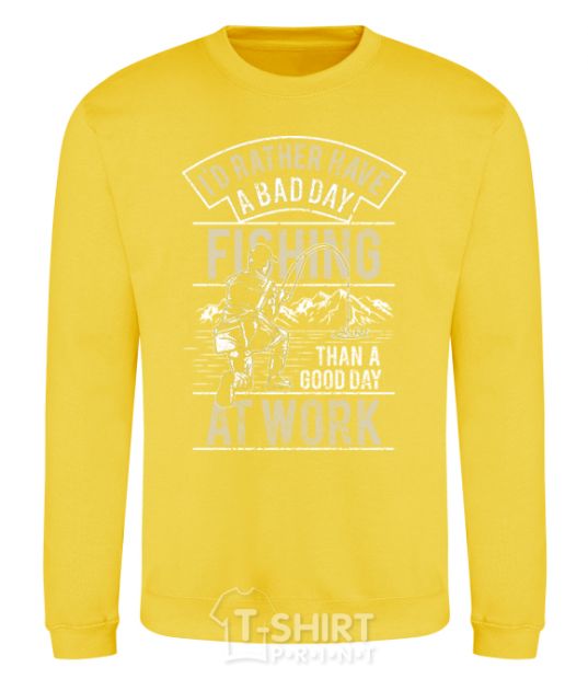 Sweatshirt Fishing day yellow фото