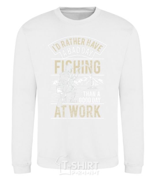 Sweatshirt Fishing day White фото