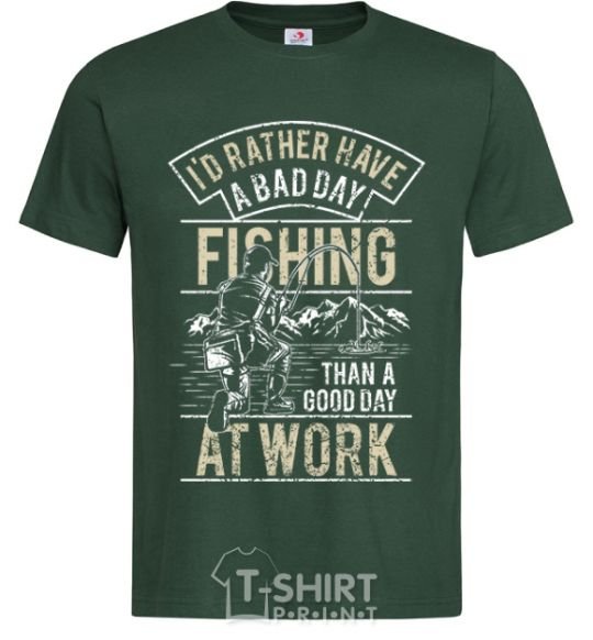 Men's T-Shirt Fishing day bottle-green фото