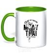 Mug with a colored handle Fighting Spirit kelly-green фото