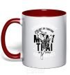 Mug with a colored handle Fighting Spirit red фото
