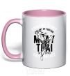 Mug with a colored handle Fighting Spirit light-pink фото