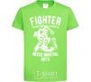 Kids T-shirt Mixed Martial Fighter orchid-green фото