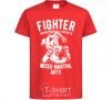 Kids T-shirt Mixed Martial Fighter red фото