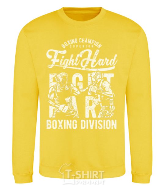 Sweatshirt Fight Hard boxing division yellow фото