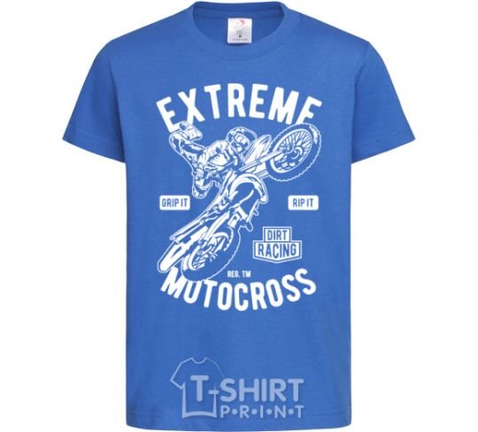 Kids T-shirt Extreme Motocross royal-blue фото
