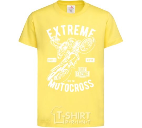 Kids T-shirt Extreme Motocross cornsilk фото