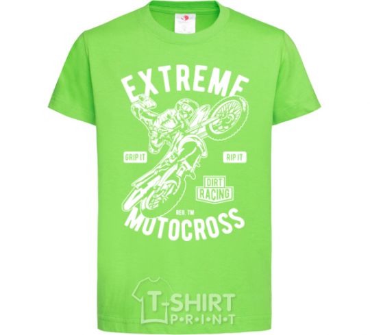 Kids T-shirt Extreme Motocross orchid-green фото