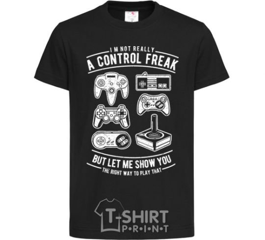 Kids T-shirt A Control Freak black фото