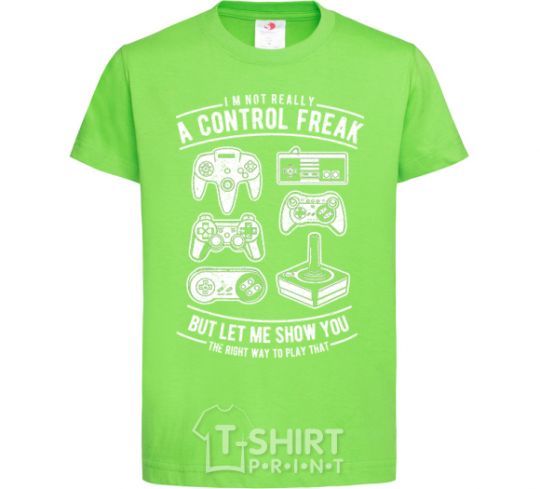 Kids T-shirt A Control Freak orchid-green фото