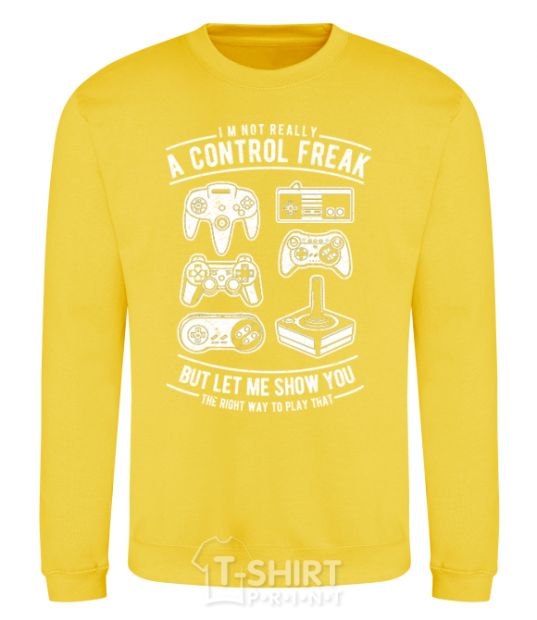 Sweatshirt A Control Freak yellow фото