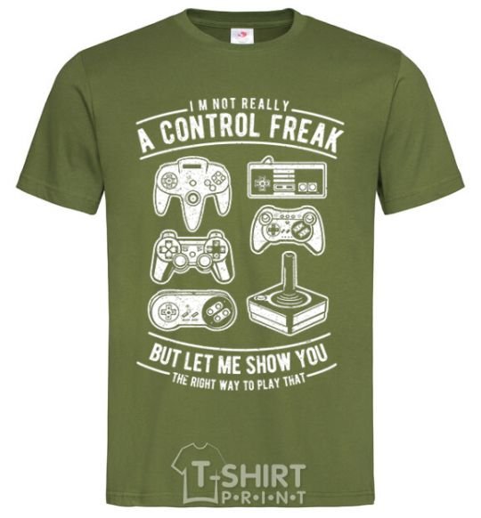 Men's T-Shirt A Control Freak millennial-khaki фото