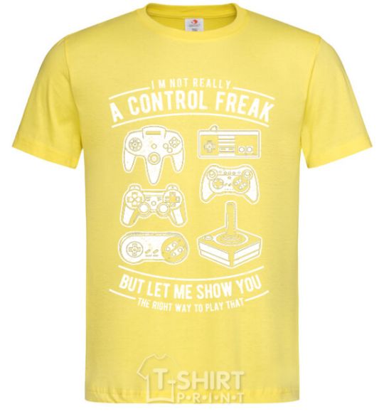 Men's T-Shirt A Control Freak cornsilk фото