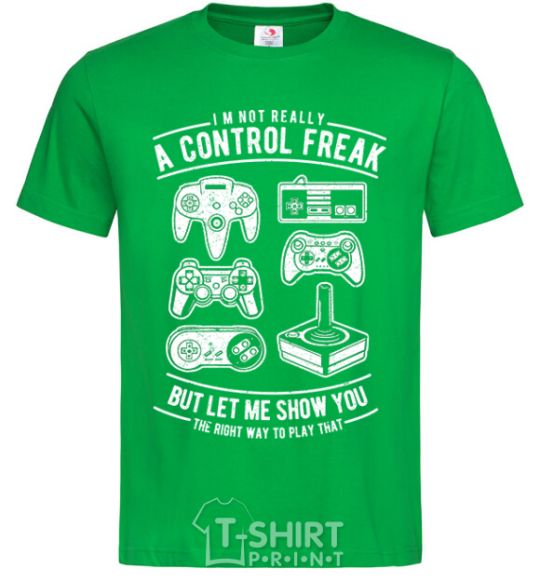 Men's T-Shirt A Control Freak kelly-green фото