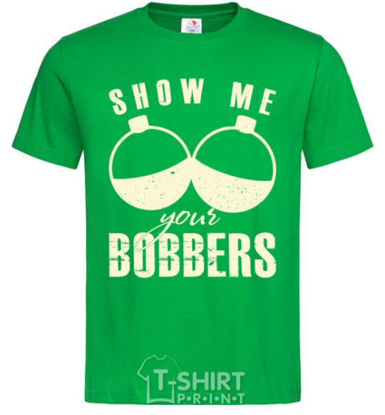 Men's T-Shirt Show me your bobbers kelly-green фото