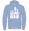 Men`s hoodie The walking dad sky-blue фото