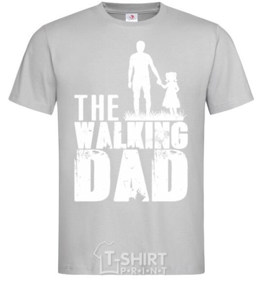 Мужская футболка The walking dad Серый фото