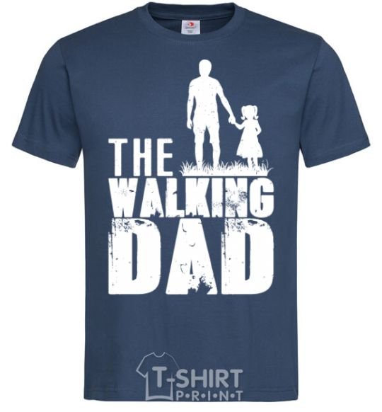 Men's T-Shirt The walking dad navy-blue фото