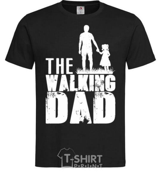 Мужская футболка The walking dad Черный фото