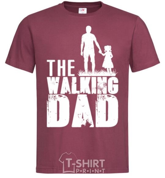 Men's T-Shirt The walking dad burgundy фото