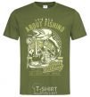 Мужская футболка All About Fishing Оливковый фото