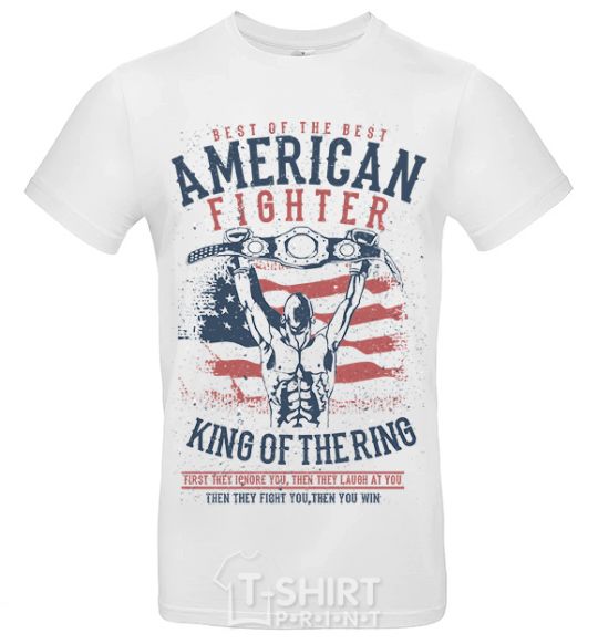 Men's T-Shirt American Fighter White фото