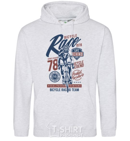 Men`s hoodie Bicycle Race sport-grey фото