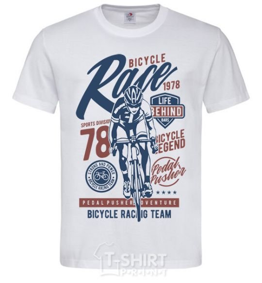 Men's T-Shirt Bicycle Race White фото