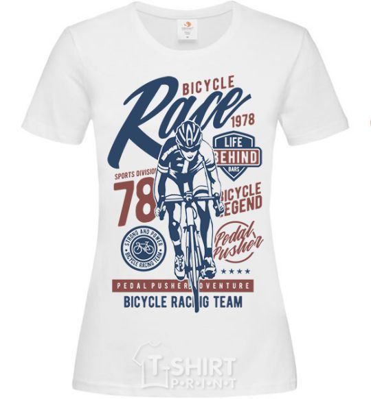 Women's T-shirt Bicycle Race White фото