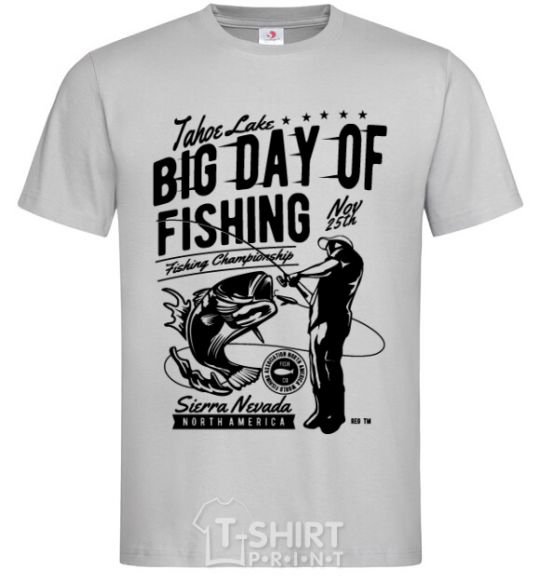 Men's T-Shirt Big Day of Fishing grey фото