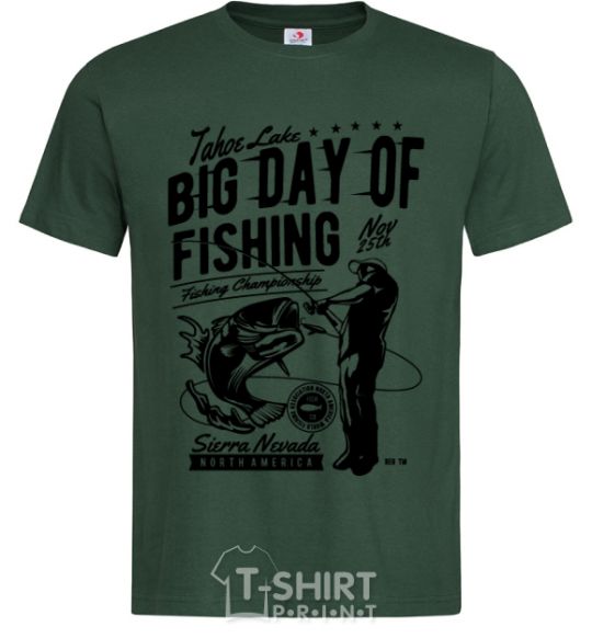 Men's T-Shirt Big Day of Fishing bottle-green фото