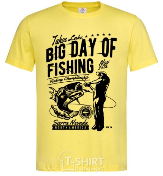 Men's T-Shirt Big Day of Fishing cornsilk фото